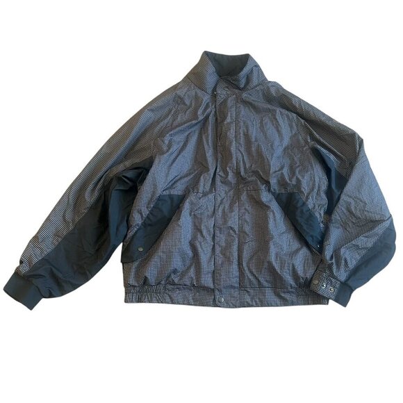 DryJoys by FootJoy Grey Black Houndstooth Windbreaker Jacket Size XL Men's - Picture 1 of 13